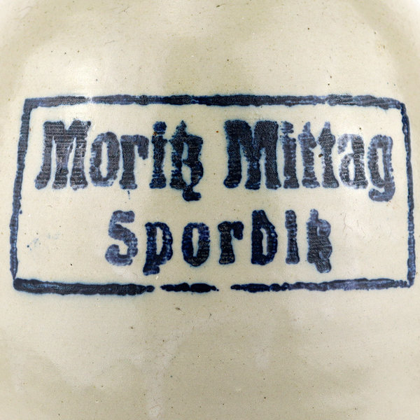 Große Henkelflasche der Essigsprit-Fabrik "Moritz Mittag, Sporbitz"