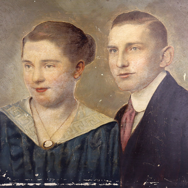 Gemälde eines Ehepaares von H. Knopf